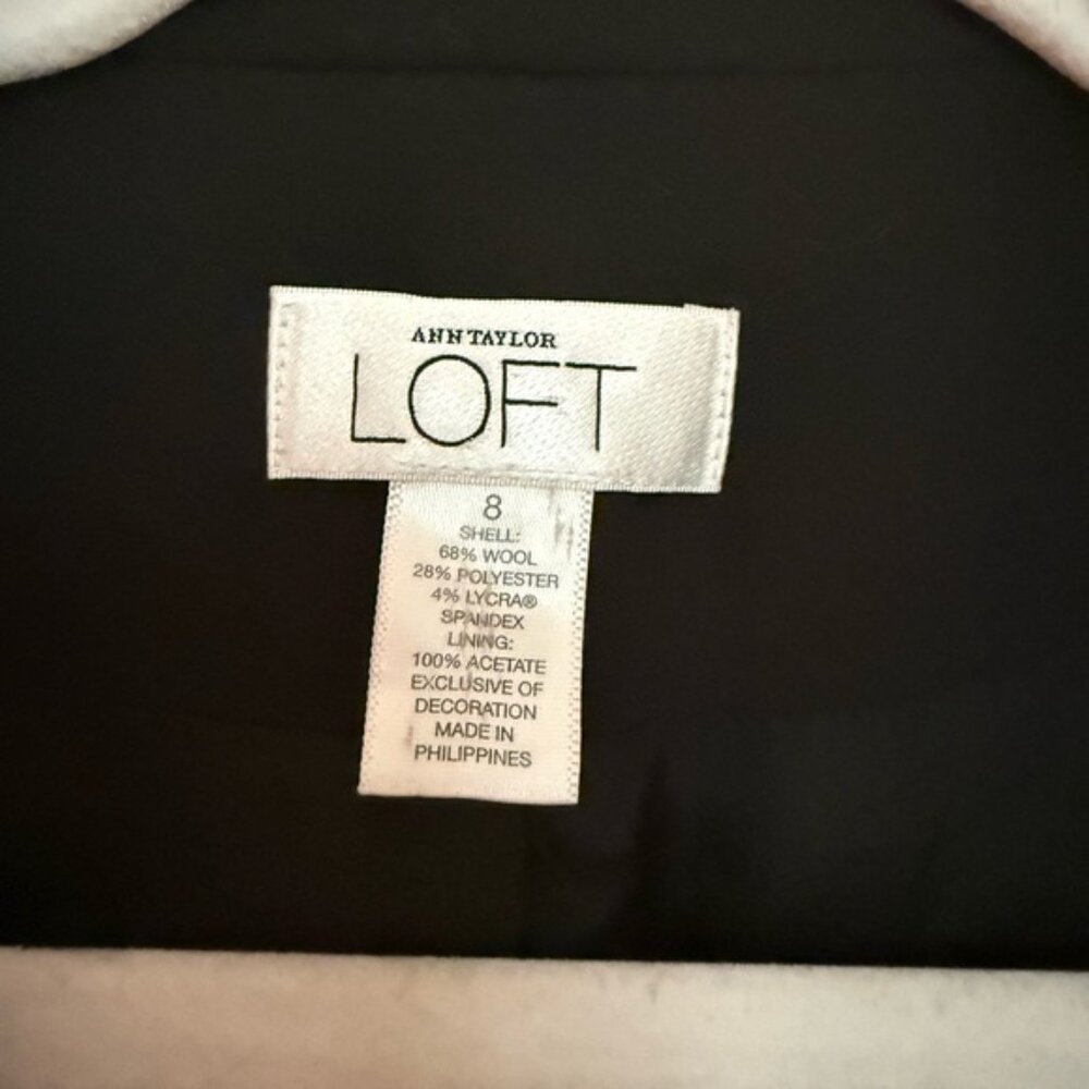 LOFT Black Wool Blend Blazer - Picture 2 of 5